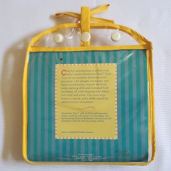 Manhattan Toy Baby Lot Neck Wrap & Sock Toys with Bee & Flower - Picture 5 of 5
